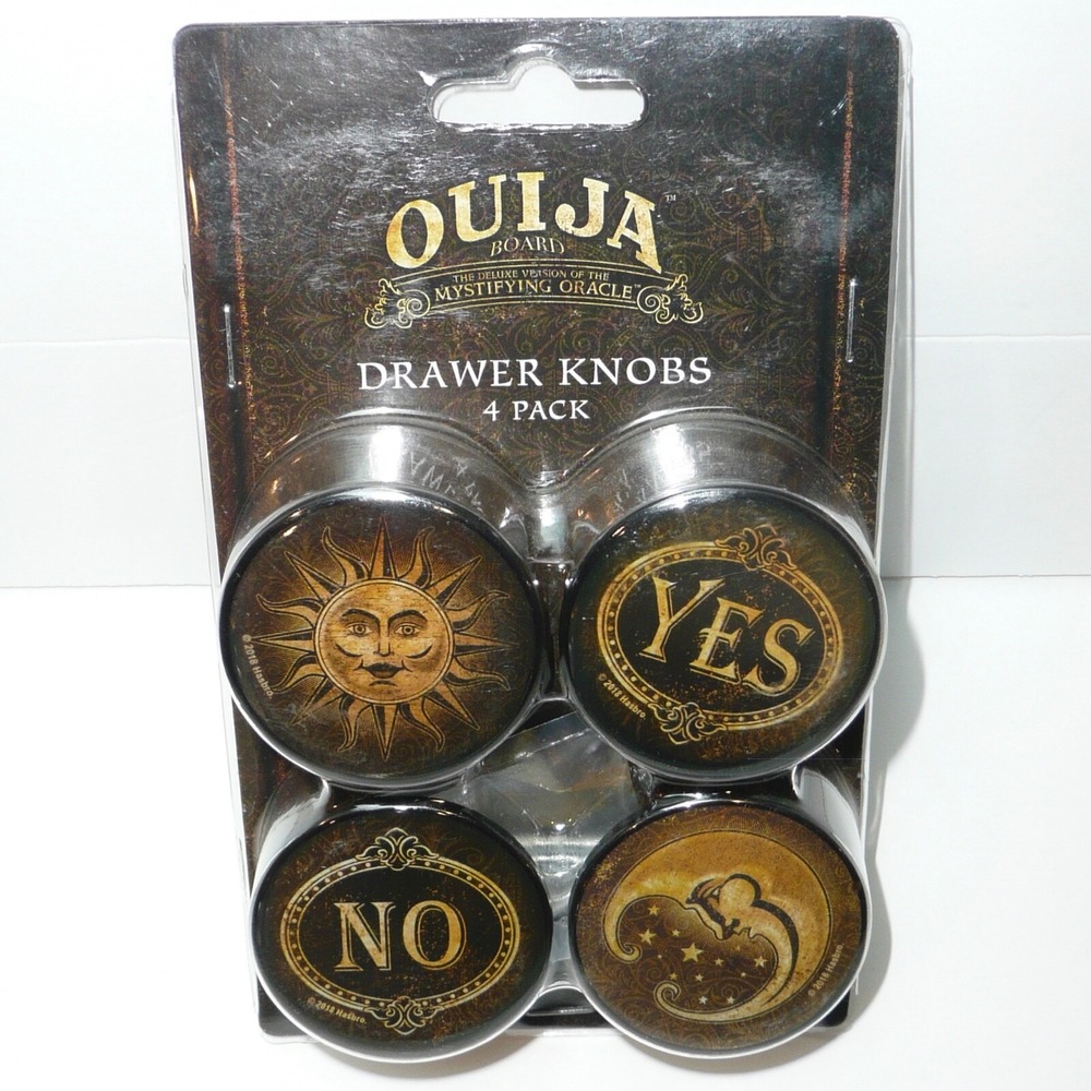 Ouija Board Set of 4 Drawer Knobs Mystifying Oracle Spirit Halloween Hasbro Pull